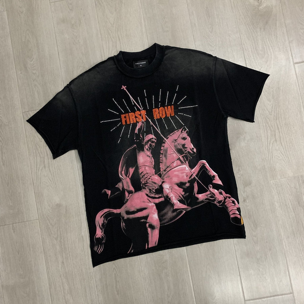 FIRST ROW Rising From Ruins Rhinestone Graphic T-Shirt ¡ª front