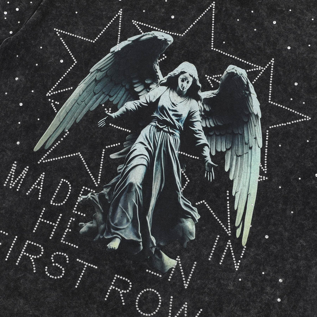 FIRST ROW Made in Heaven Angel Graphic Cropped T-Shirt ¡ª detail