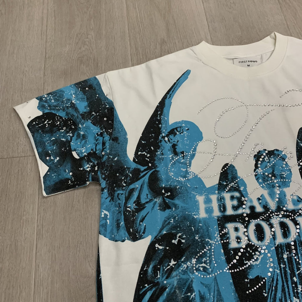 FIRST ROW Statues Rhinestone Graphic T-Shirt ¡ª detail