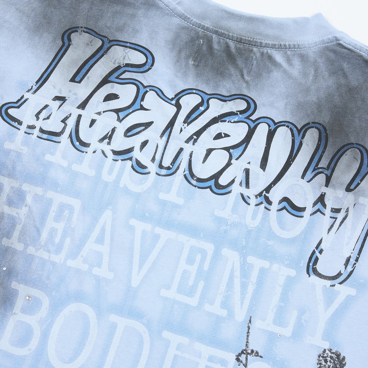 FIRST ROW Heavenly Bodies Rhinestone-Look Graphic T-Shirt ¡ª detail