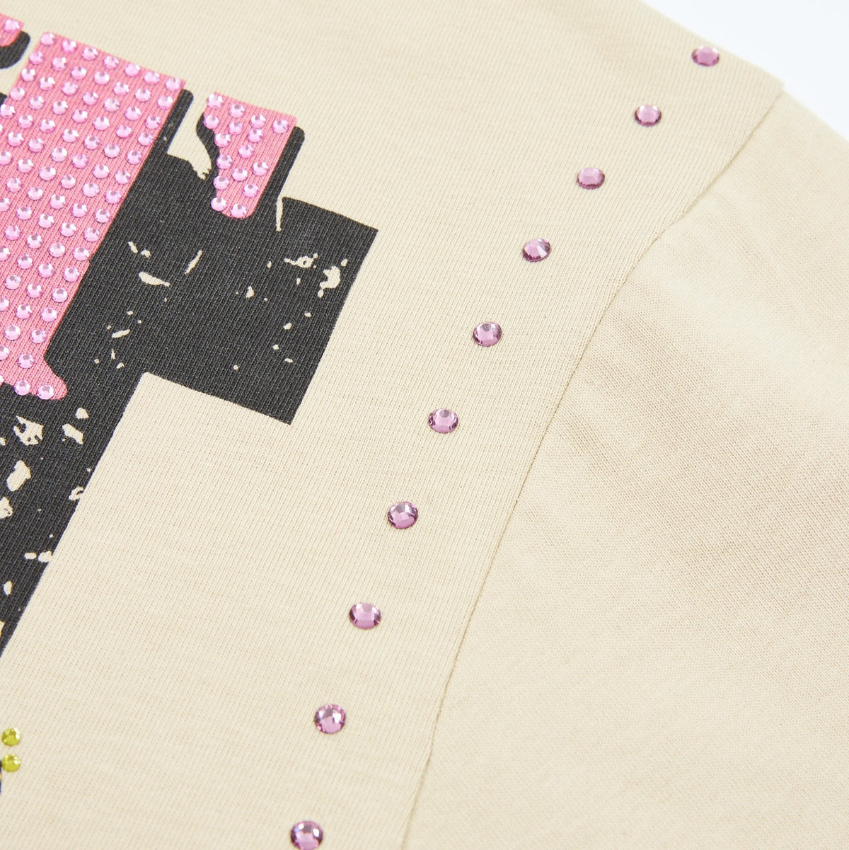 FIRST ROW Heavenly Bodies Rhinestone Crop T-Shirt ¡ª detail