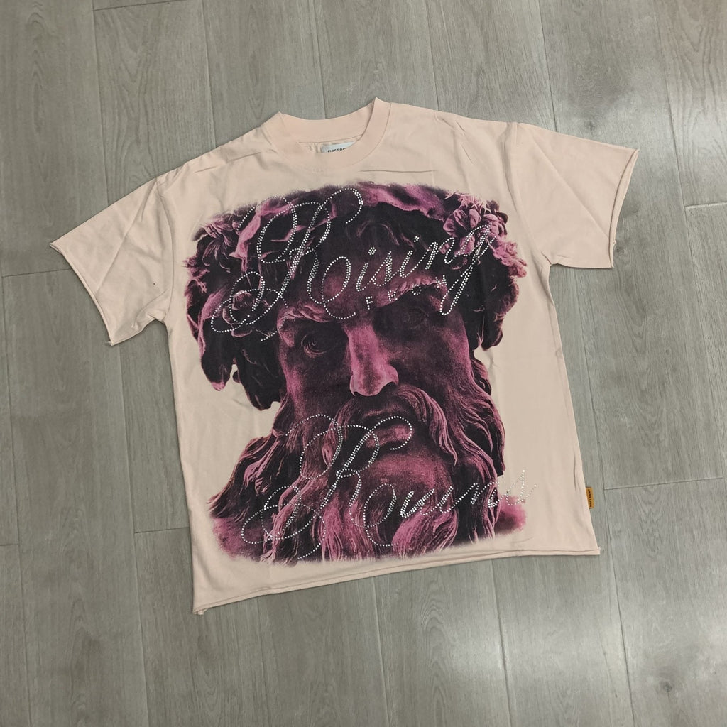FIRST ROW Rhinestone Graphic Short-Sleeve T-Shirt ¡ª front