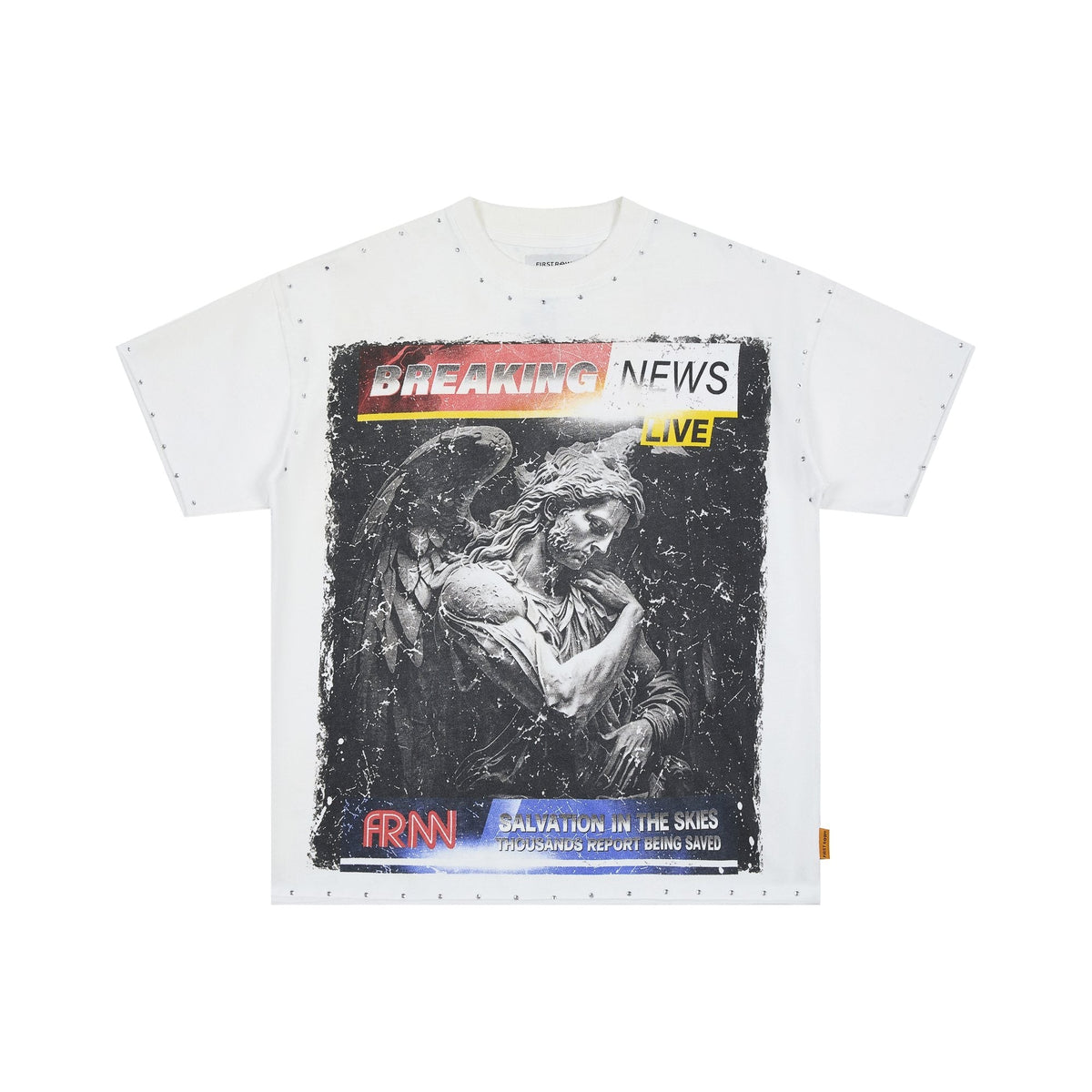 FIRST ROW Breaking News Salvation in the Skies Graphic T-Shirt ¡ª hero