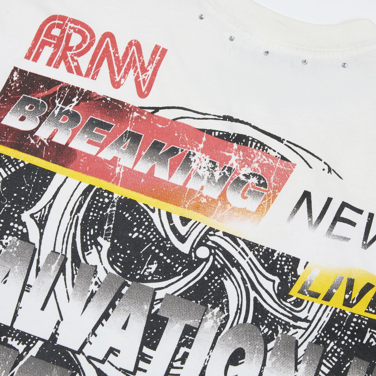FIRST ROW Breaking News Salvation in the Skies Graphic T-Shirt ¡ª detail