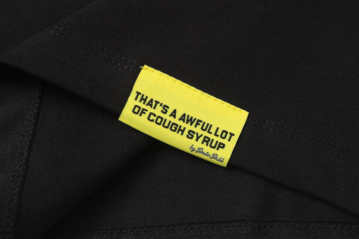 THAT'S A AWFUL LOT OF COUGH SYRUP Purple Front and Back Graphic T-Shirt ¡ª hang_tag