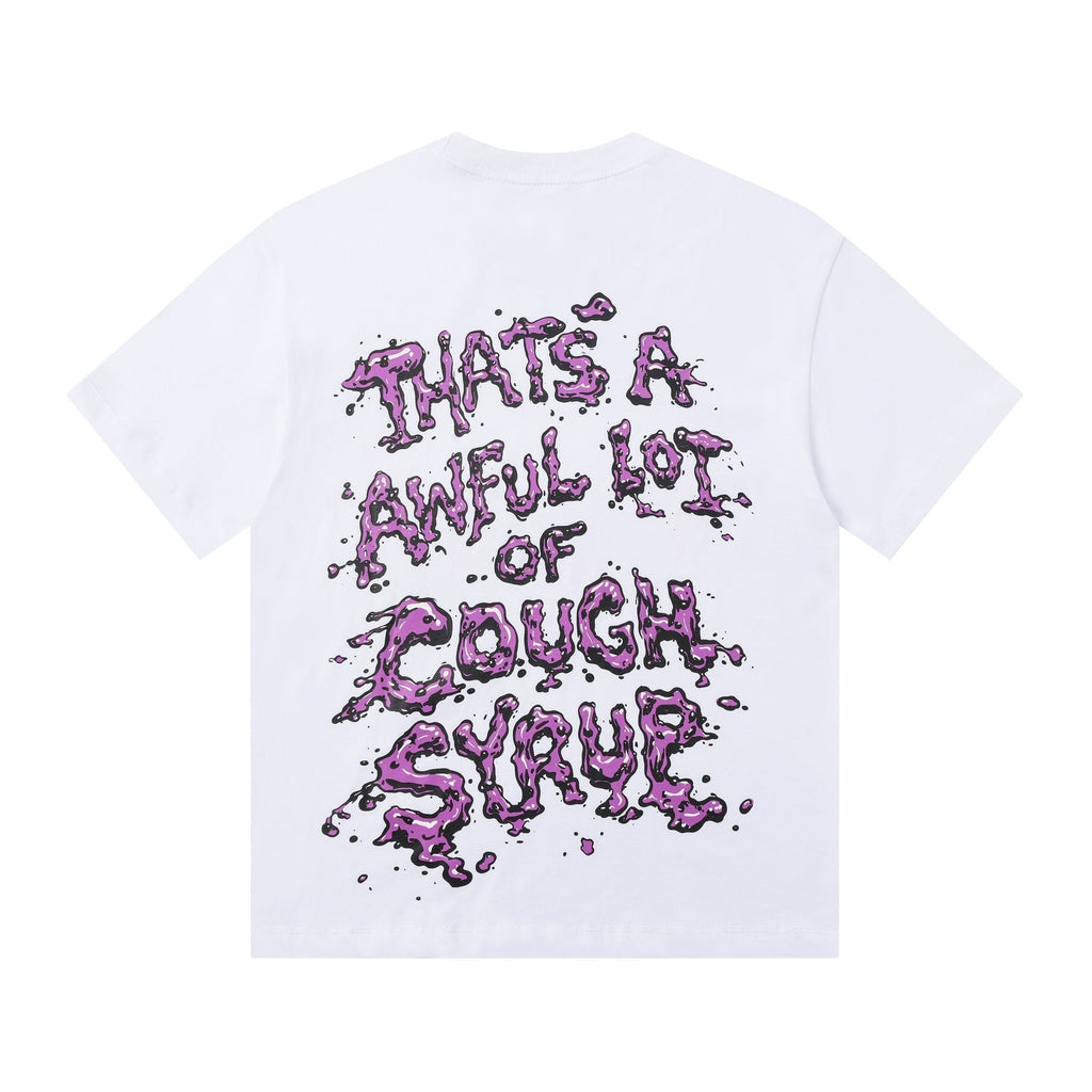 THAT'S A AWFUL LOT OF COUGH SYRUP Purple Front and Back Graphic T-Shirt ¡ª back