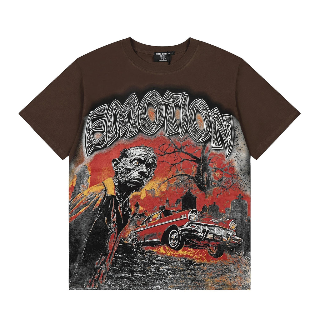 MIXED EMOTION Front-and-Back Graphic Short-Sleeve T-Shirt ¡ª hero