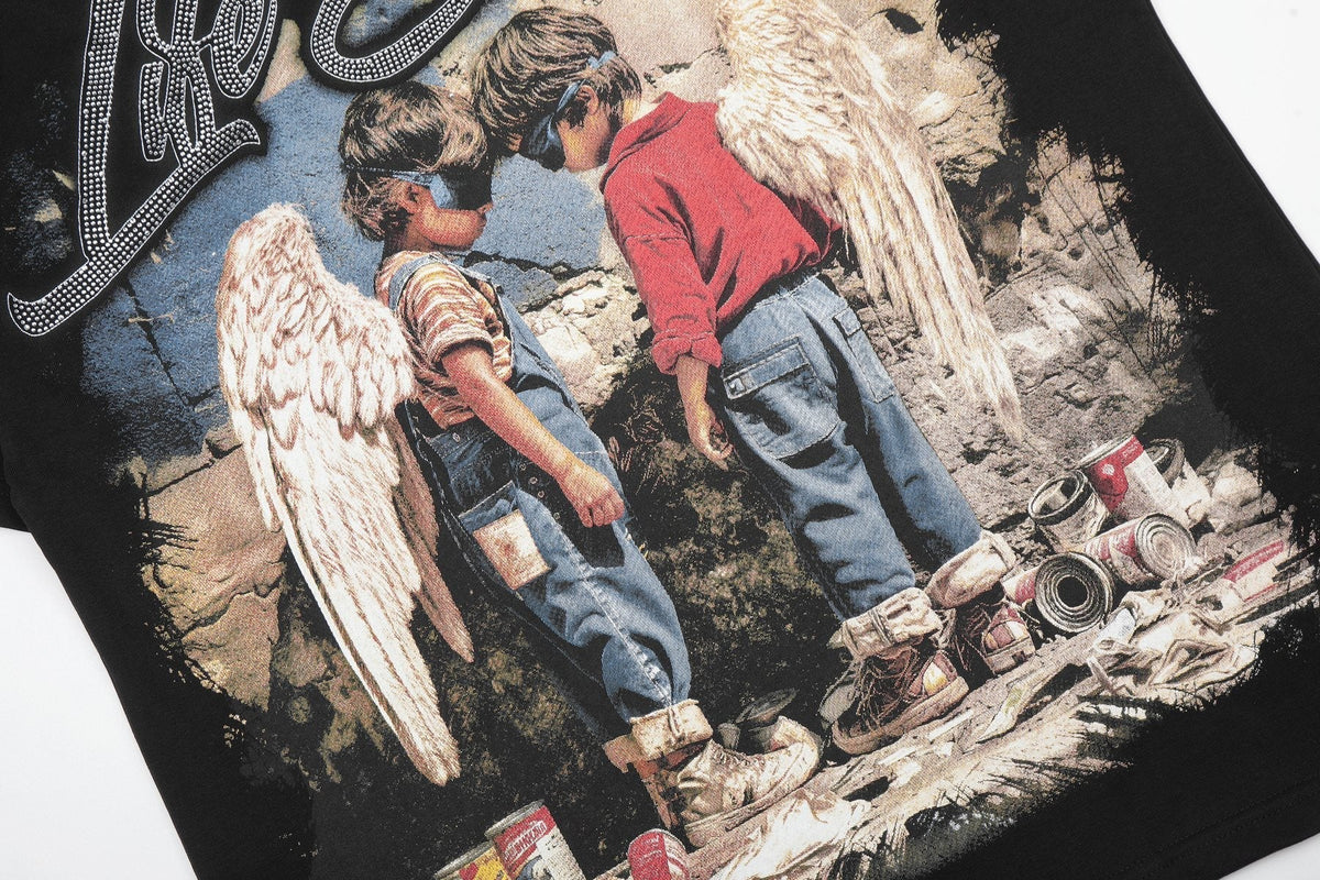 MIXED EMOTION Angel Graphic Short-Sleeve T-Shirt ¡ª detail