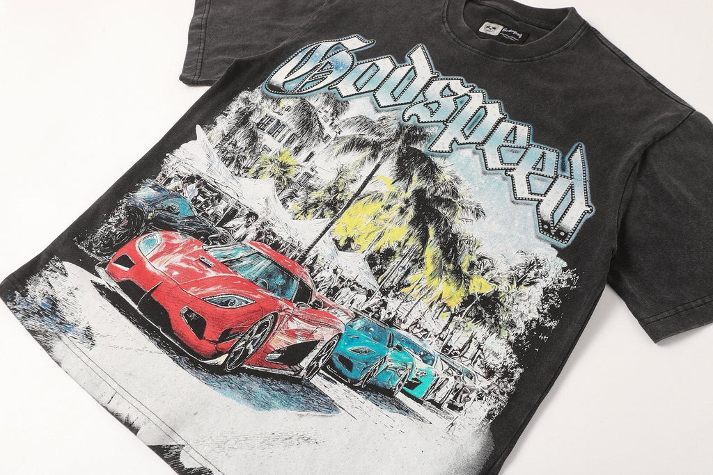 Godspeed Washed Black Rock Graphic T-Shirt ¡ª detail