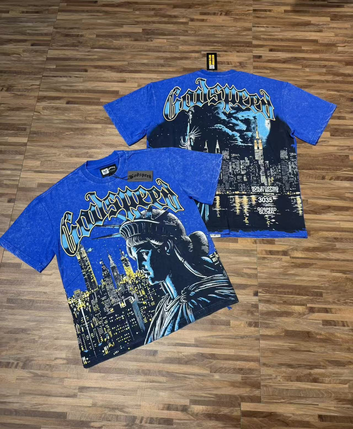 Godspeed Statue of Liberty Skyline Graphic T-Shirt ¡ª context