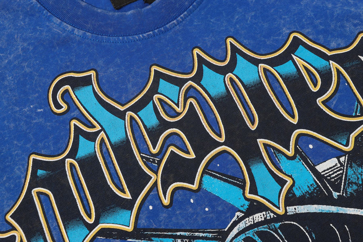 Godspeed Statue of Liberty Skyline Graphic T-Shirt ¡ª detail