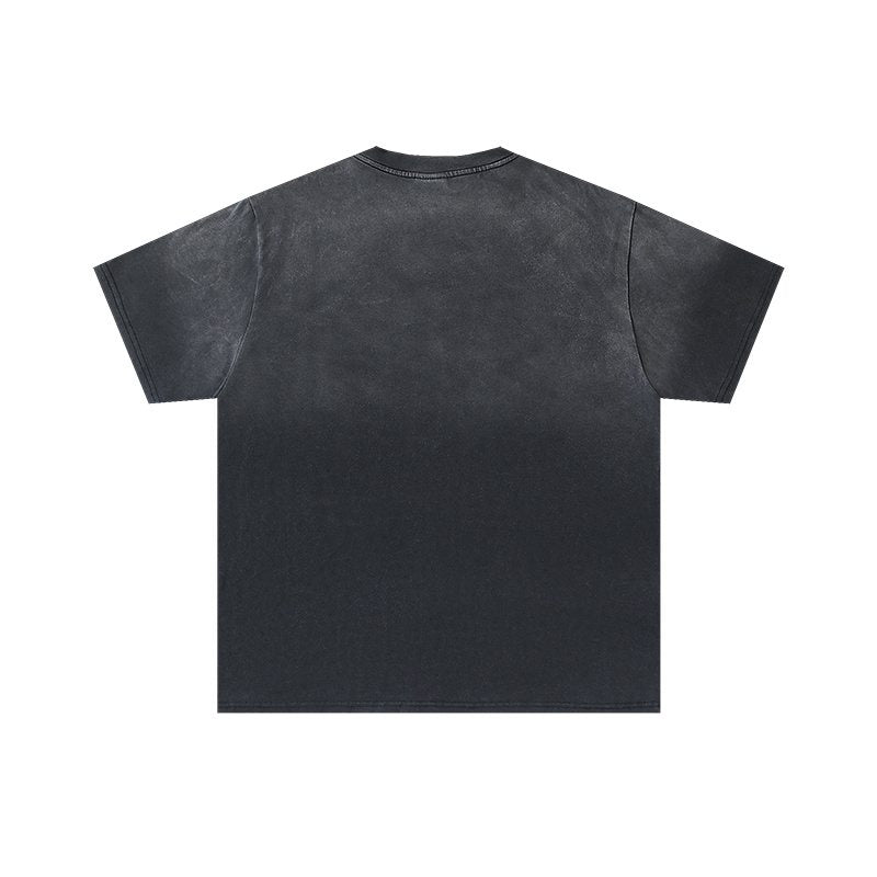 VALE USA Washed Black Car Graphic T-Shirt ¡ª back