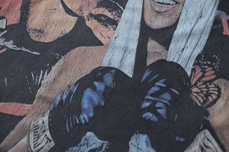 VALE USA Boxing Graphic Washed Black T-Shirt ¡ª detail