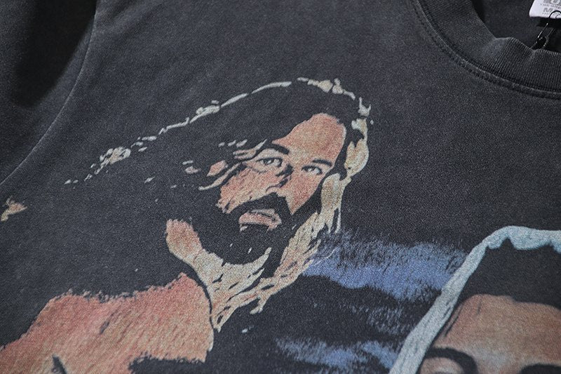 VALE USA Boxing Graphic Washed Black T-Shirt ¡ª detail