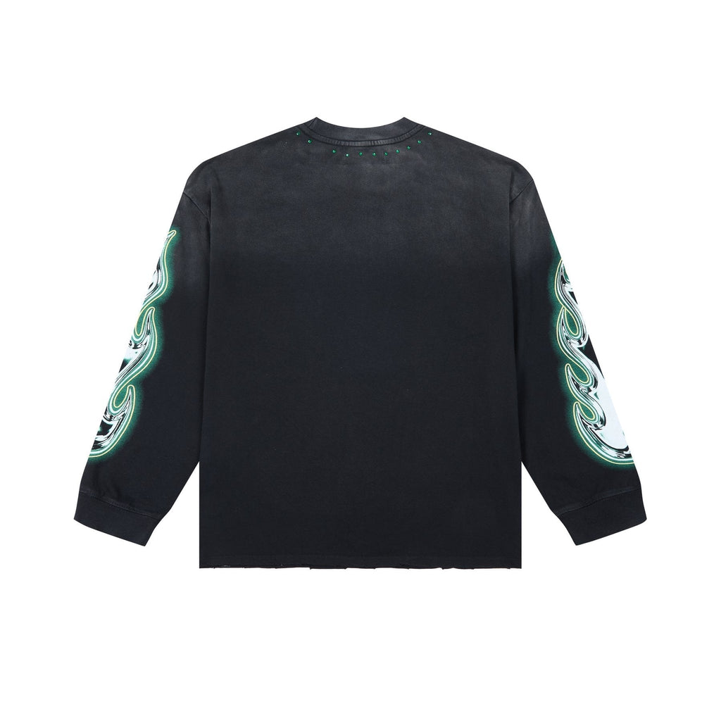 DUAA Pegasus Rhinestone Long-Sleeve T-Shirt ¡ª back