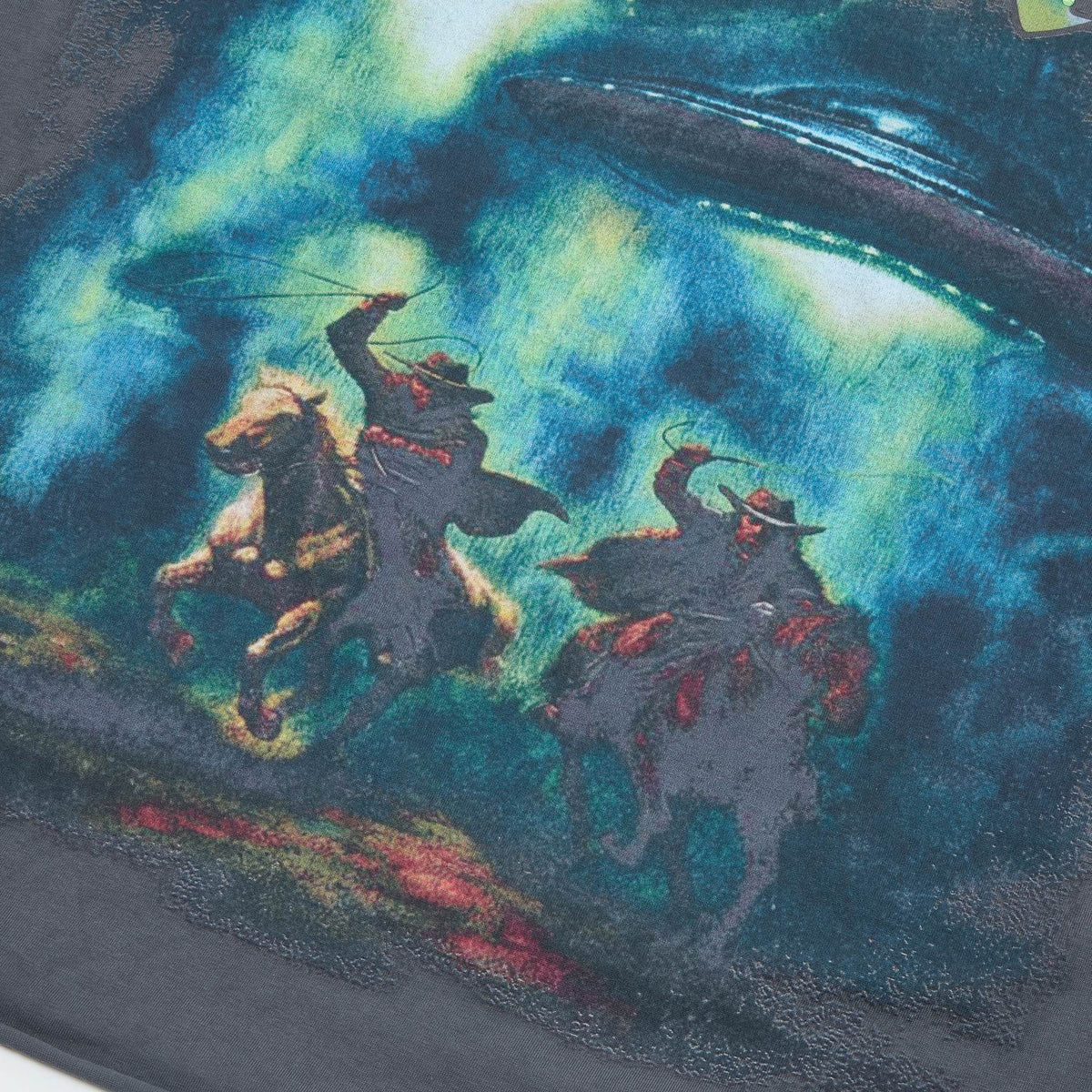 DUAA Cowboy Graphic Gray Short-Sleeve T-Shirt ¡ª detail