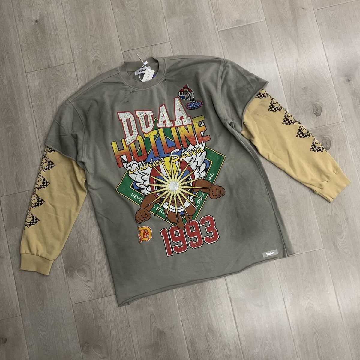 DUAA Hotline Racing Graphic Long-Sleeve T-Shirt ¡ª front