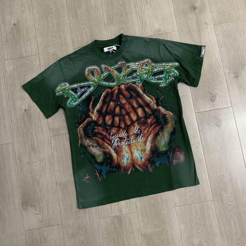 DUAA Rhinestone Monkey Graphic T-Shirt ¡ª front