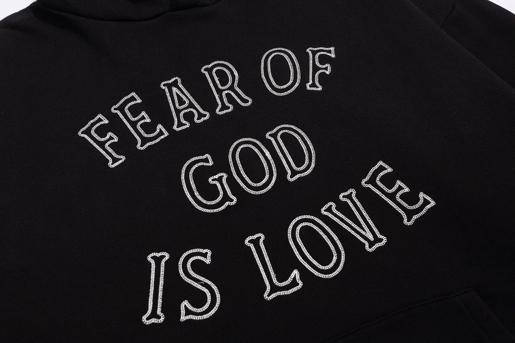 Fear of God Is Love Washed Graphic Hoodie ¡ª detail