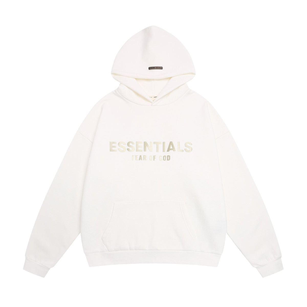 Essentials Fear of God Embossed Wordmark Pullover Hoodie ¡ª front