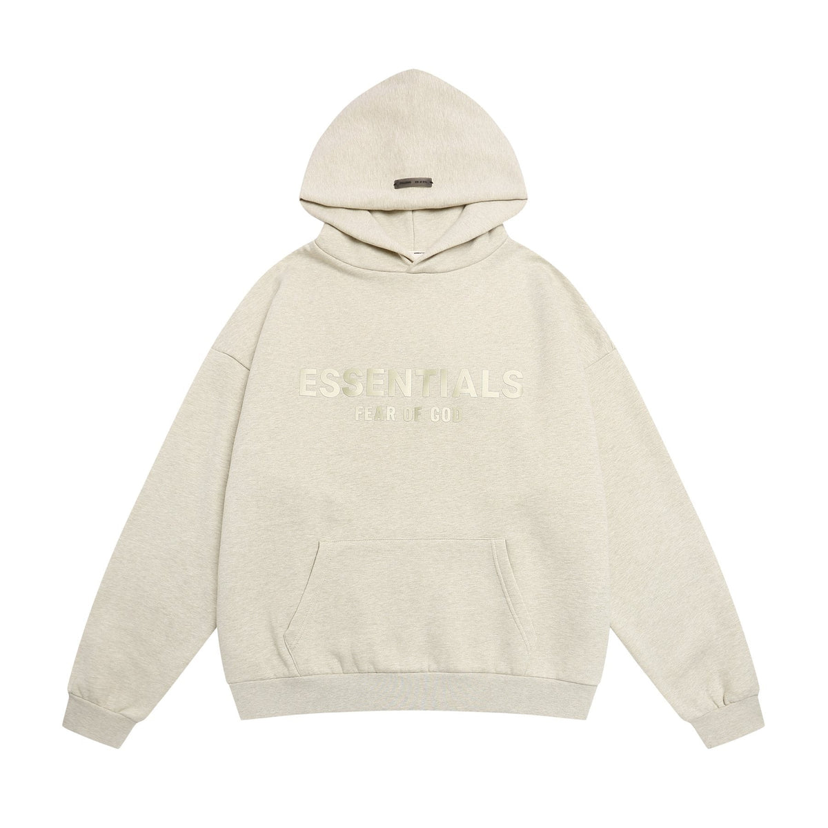 Essentials Fear of God Embossed Wordmark Pullover Hoodie ¡ª front