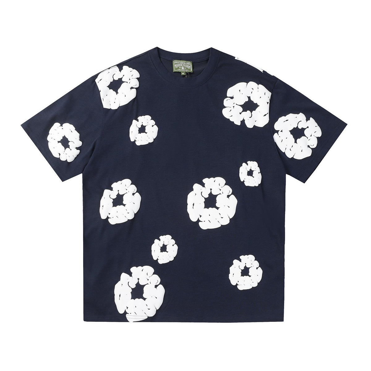 DENIM TEARS All-Over White Flower Print T-Shirt ¡ª front