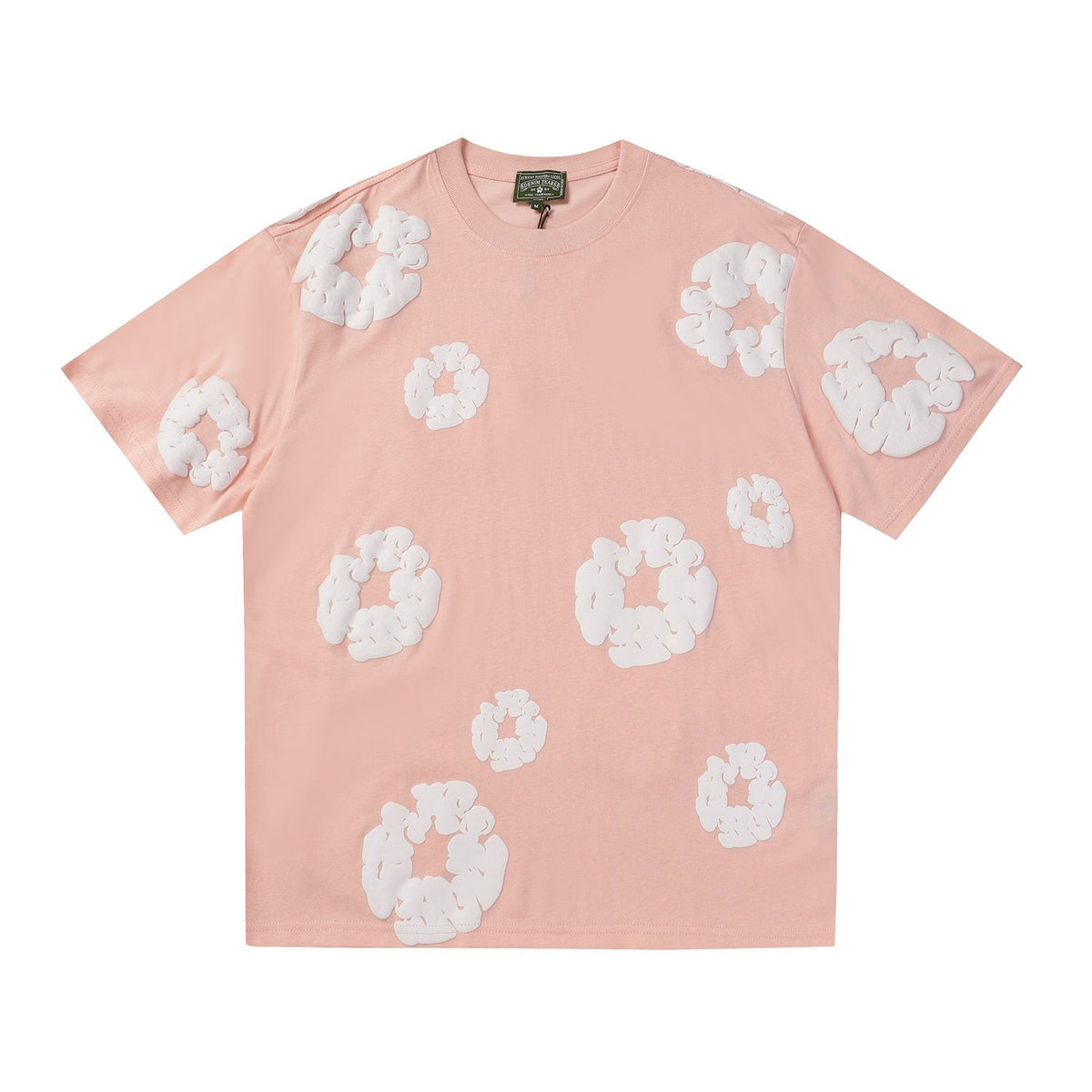 DENIM TEARS All-Over White Flower Print T-Shirt ¡ª front