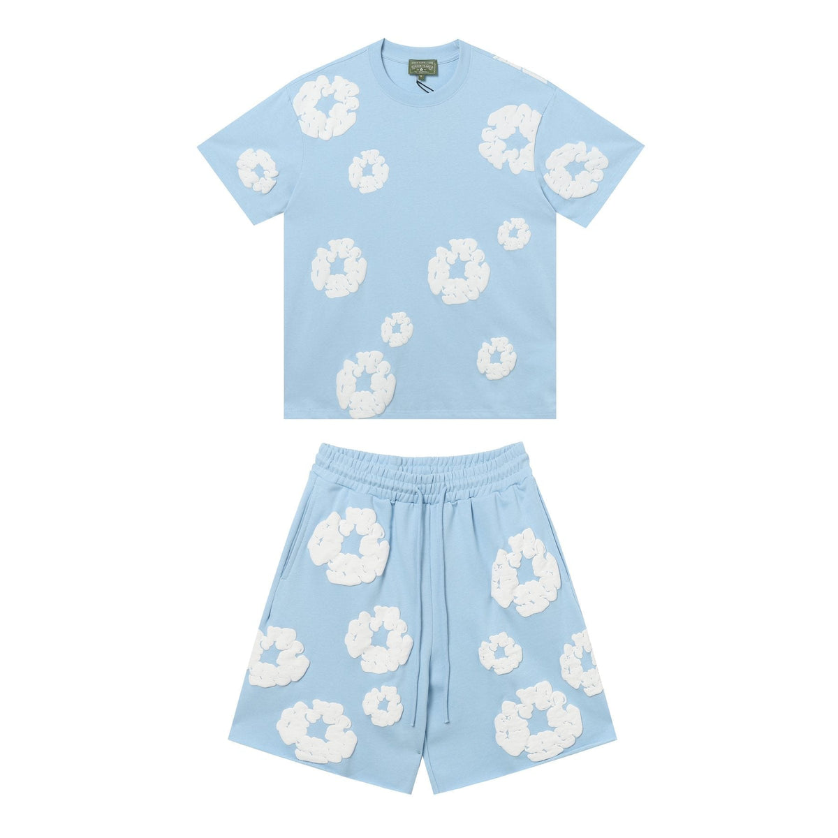 DENIM TEARS All-Over Flower Short-Sleeve Set ¡ª front