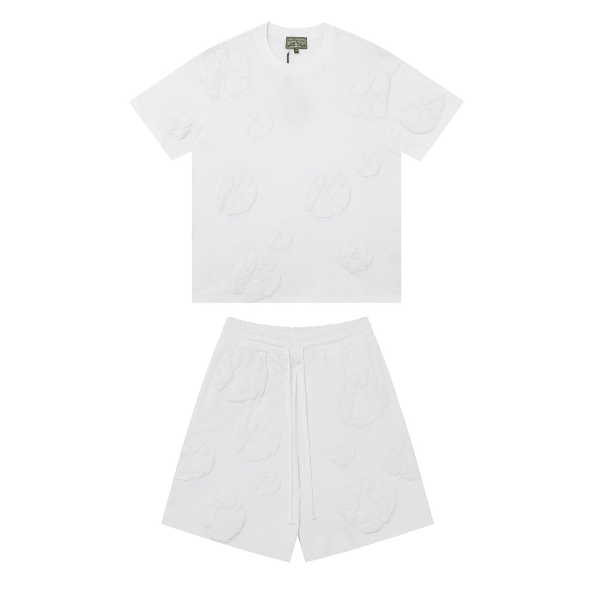 DENIM TEARS All-Over Flower Short-Sleeve Set ¡ª front