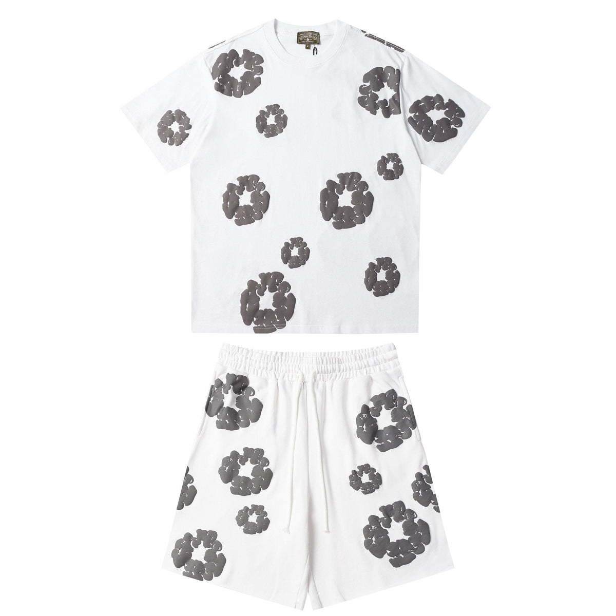DENIM TEARS Floral Cloud Print Short-Sleeve Set ¡ª front
