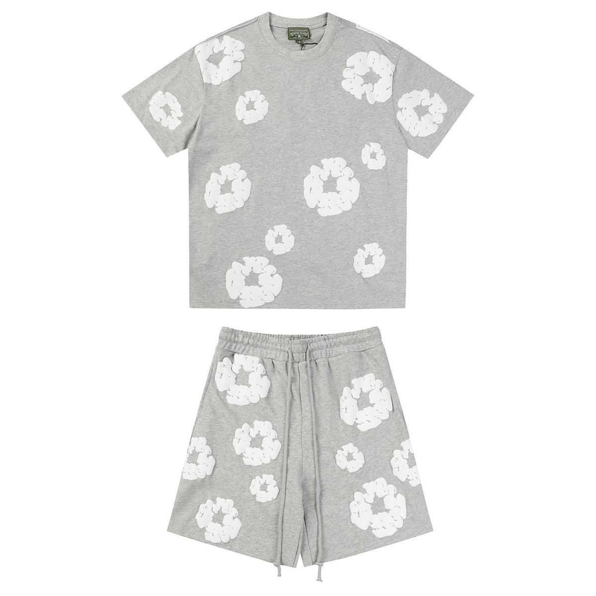 DENIM TEARS Floral Cloud Print Short-Sleeve Set ¡ª front