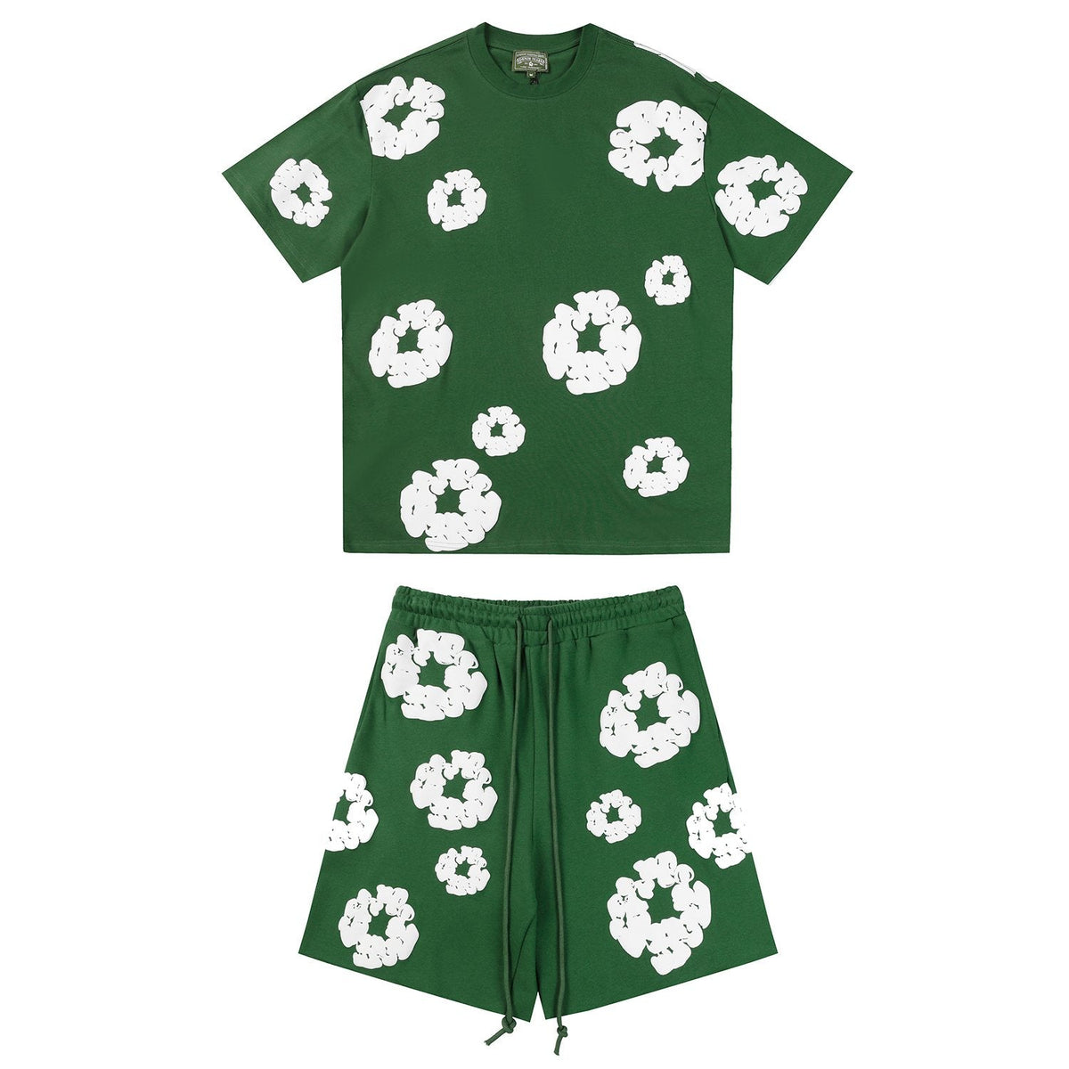 DENIM TEARS Cotton Wreath Graphic Short-Sleeve Set ¡ª front