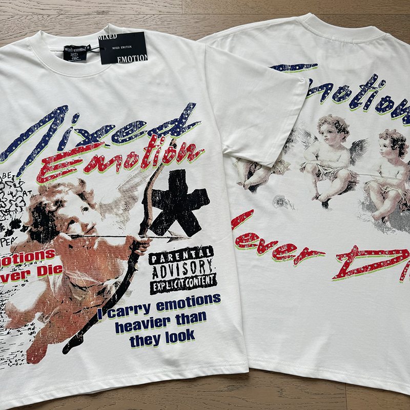 MIXED EMOTION Front & Back Graphic Short-Sleeve T-Shirt ¡ª context