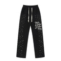 Mixed Emotion Rhinestone Logo Sweatpants ¡ª hero