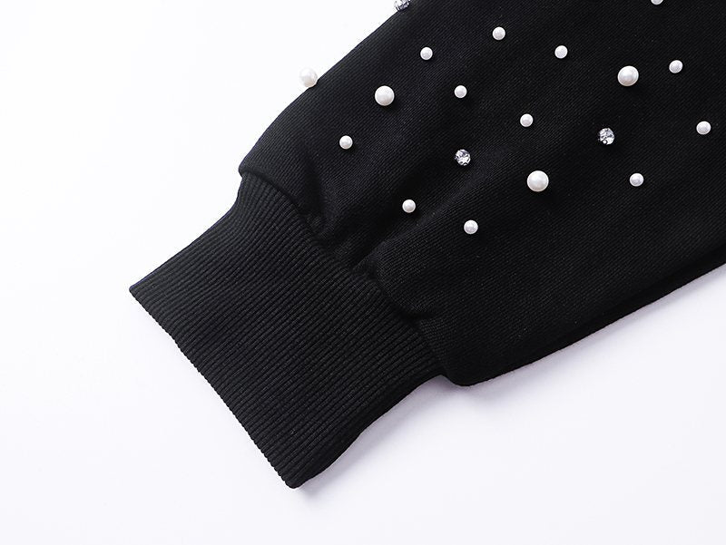 MIXED EMOTION Rhinestone Graphic Zip Hoodie ¡ª detail