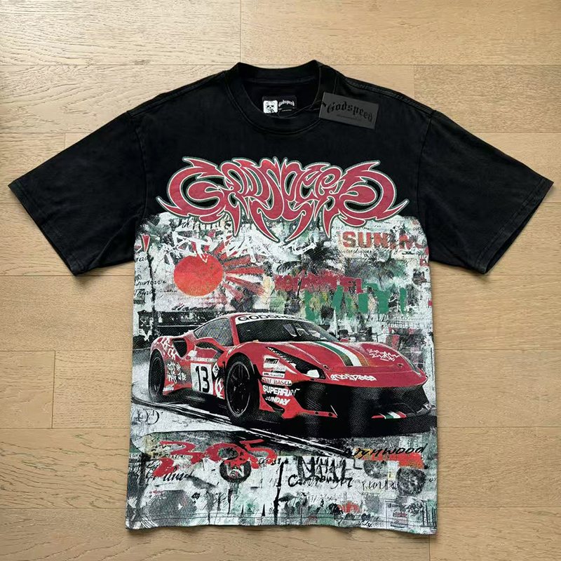Godspeed Super Race Car Graphic T-Shirt ¡ª front
