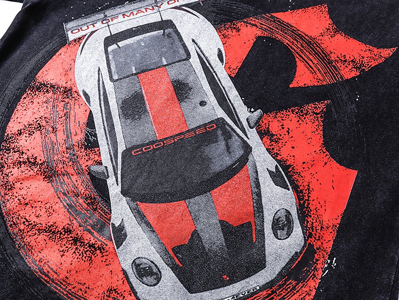 Godspeed Race Car Graphic Short-Sleeve T-Shirt ¡ª detail