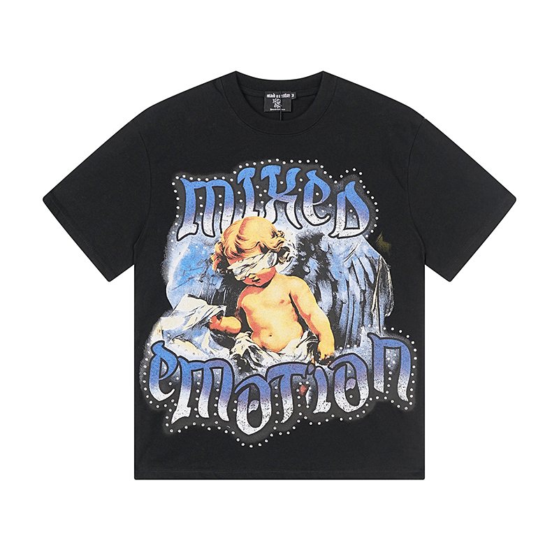MIXED EMOTION Angel Rhinestone-Style Graphic T-Shirt ¡ª hero