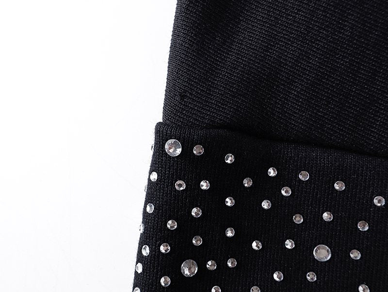 Mixed Emotion Angel Rhinestone Sleeve Graphic Hoodie ¡ª detail