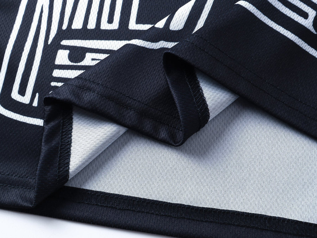 MIXED EMOTION V-Neck Jersey-Style Long-Sleeve T-Shirt ¡ª detail