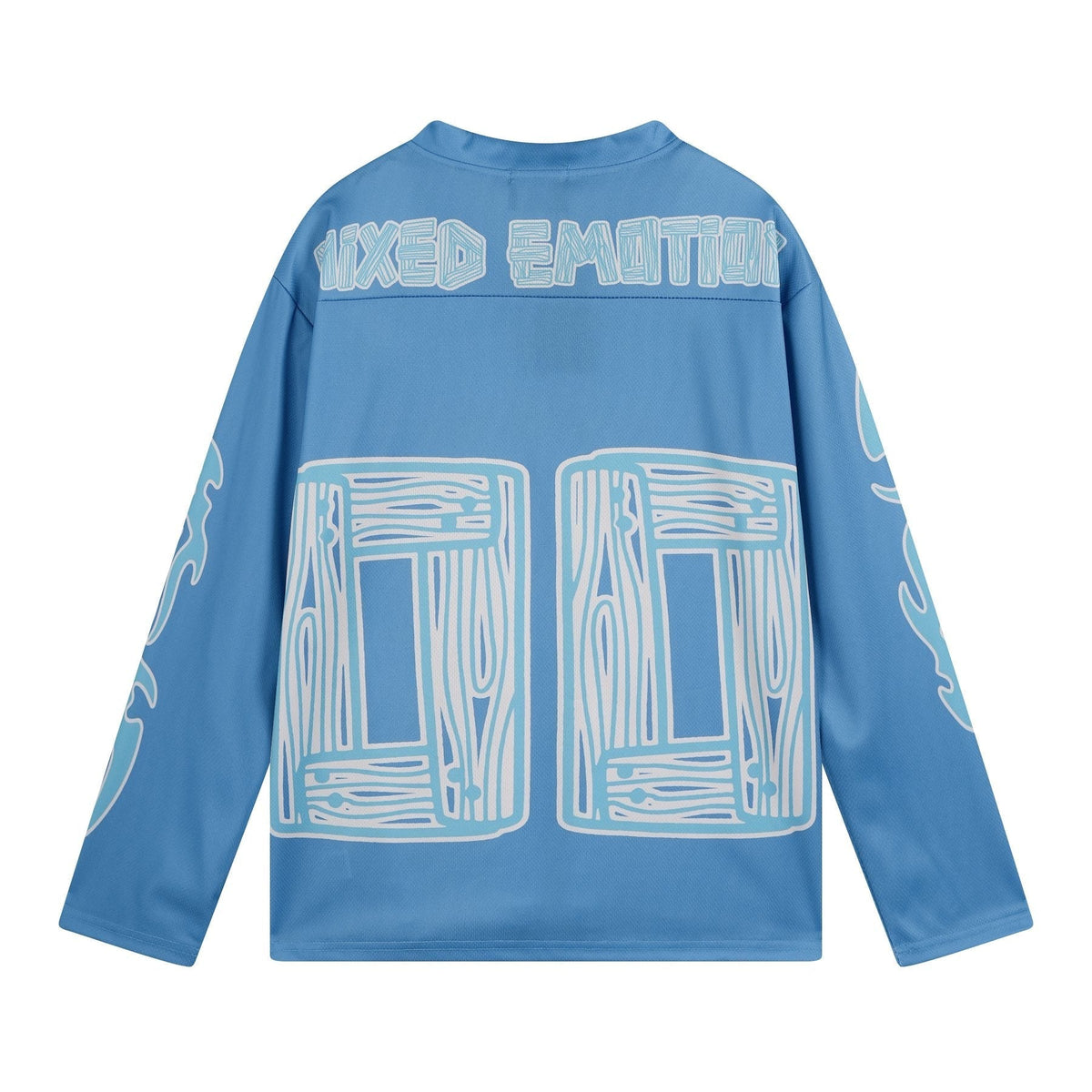 MIXED EMOTION V-Neck Jersey-Style Long-Sleeve T-Shirt ¡ª back