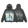 MIXED EMOTION Diamond Graphic Zip-Up Hoodie ¡ª hero