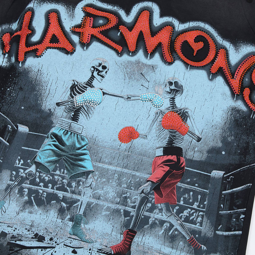 HARMONY Boxing Skeleton Graphic T-Shirt ¡ª detail