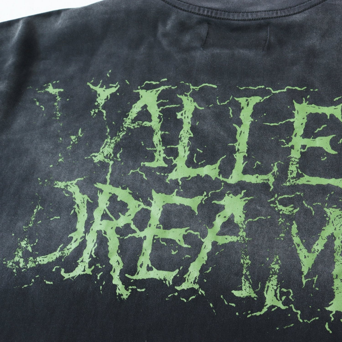 Valley Dreams Gothic Bat Skull Graphic T-Shirt ¡ª detail