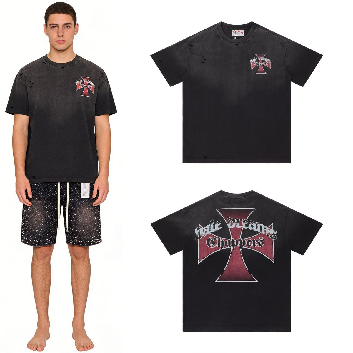 Valley Dreams Choppers Cross Graphic T-Shirt ¡ª context