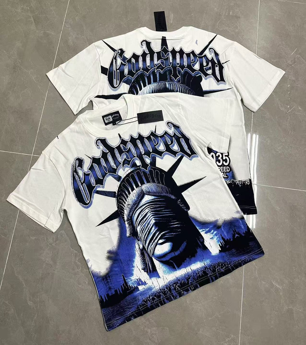 Godspeed Worship Ritual Statue Graphic T-Shirt ¡ª context