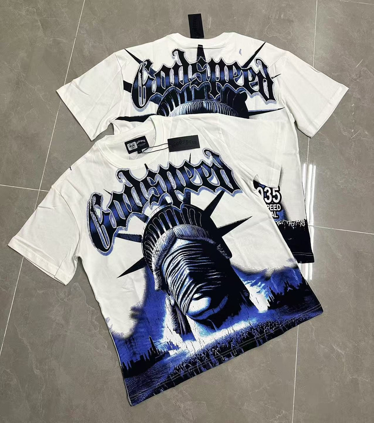 Godspeed Worship Ritual Statue Graphic T-Shirt ¡ª context