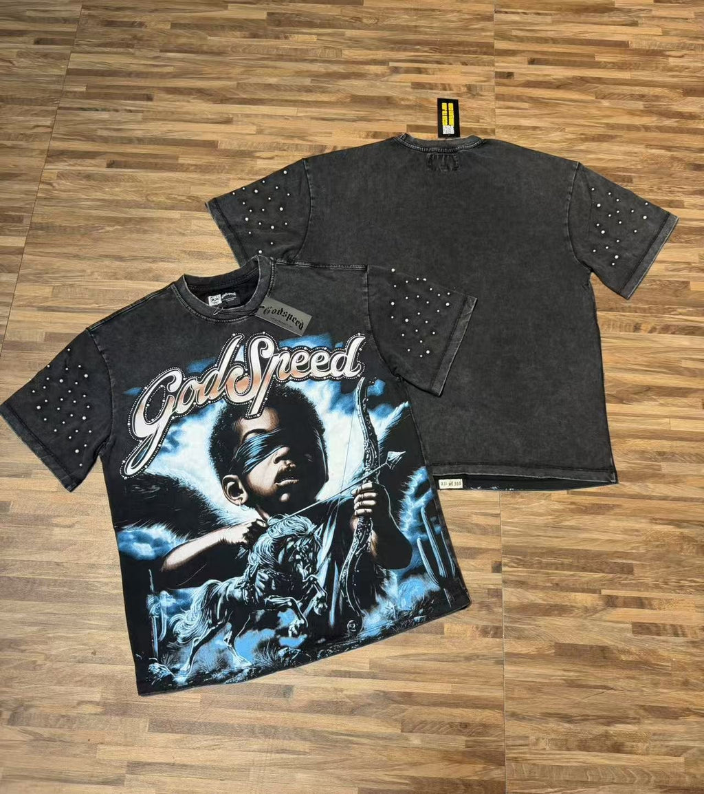 Godspeed Archer Studded Sleeve T-Shirt ¡ª context