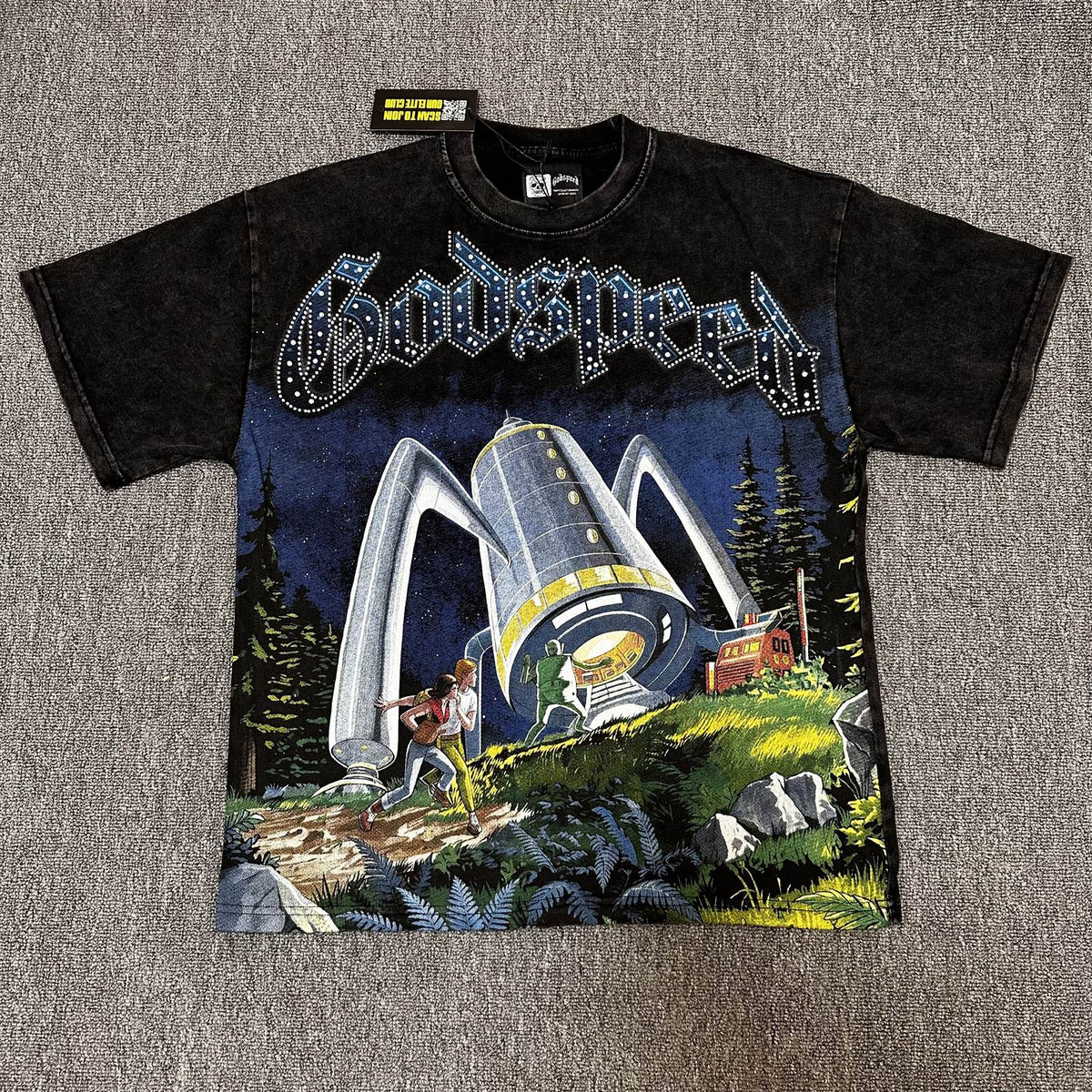 Godspeed Acid-Wash Graphic T-Shirt ¡ª hero