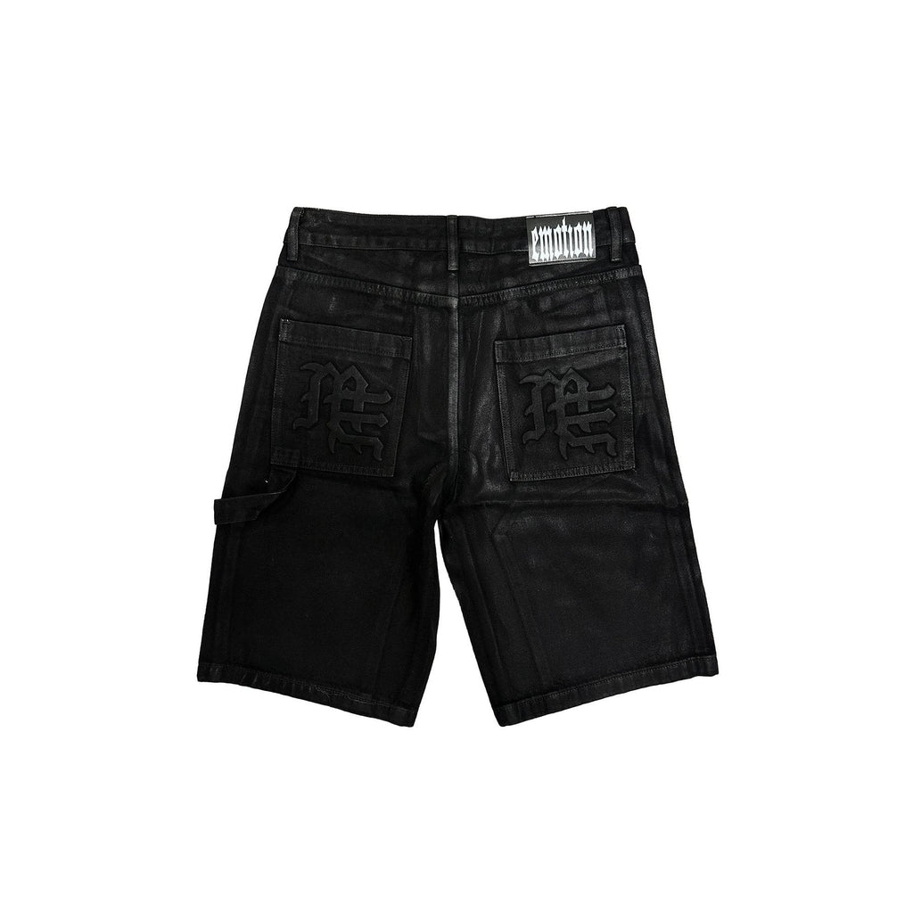 Mixed Emotion Black Logo Cargo Shorts ¡ª back